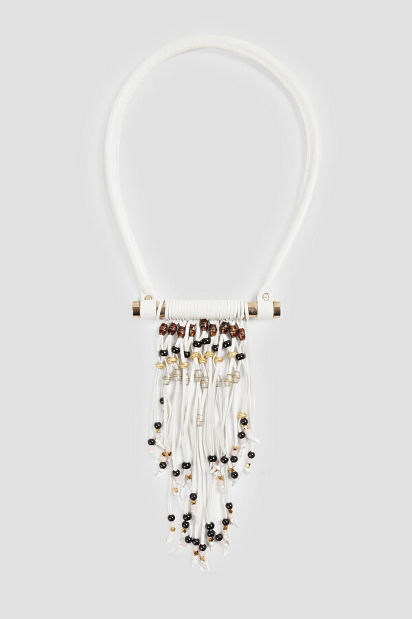Beaded woven necklace