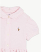 Thumbnail for your product : Ralph Lauren Logo cotton dress and bloomers set 3-24 months