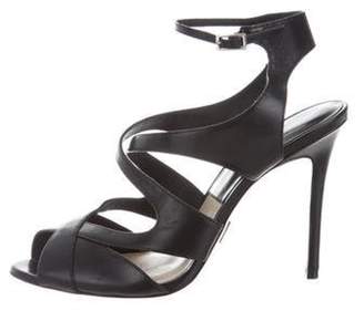 Michael Kors Multistrap Leather Sandals Black Multistrap Leather Sandals