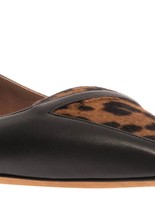 Thumbnail for your product : Tabitha Simmons Alexa leather and calf-hair flats