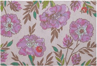 Vera Bradley Lavender Botanical Hand-Hooked Wool Pink Area Rug
