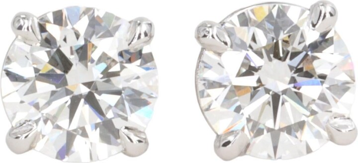 Forevermark Diamond Stud Earrings 1.40 Carats H Color Vvs2 Clarity In Platinum