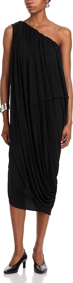 Co Jersey Draped Midi Dress