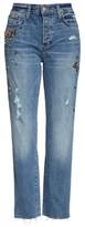 Thumbnail for your product : Joe's Jeans Smith Embellished High Waist Raw Hem Ankle Boyfriend Jeans