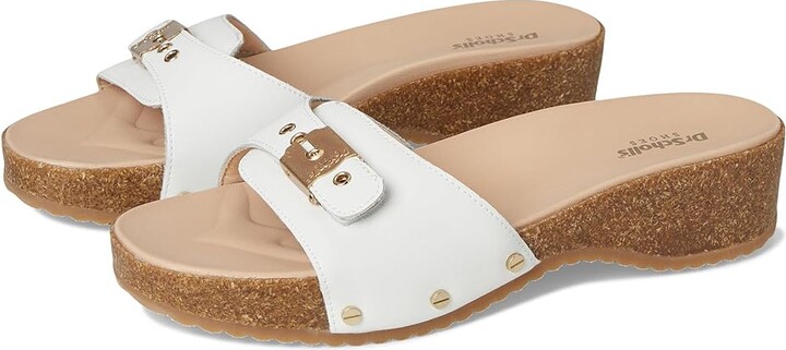 Dr. Scholl's Original Flex Women's Wedge Shoes White Leather : 7.5 M