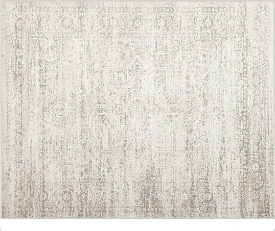 ItopfoxWashableAreaRugforLivingRoomandBedroomUltraSoftFauxWoolRetroDiningRoomRugNonSlip&Non-SheddingLowPileVintagePrintRug