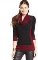 Thumbnail for your product : Amy Byer BCX Juniors' Cowl-Neck Colorblock Sweater