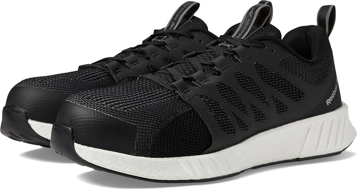Reebok Work Fusion Flexweave Cage Composite Toe Men's Shoes Black/White : 7 D - Medium Textile