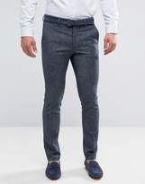 Thumbnail for your product : New Look Skinny Fit Linen Suit Pants In Navy