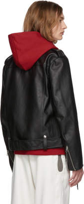 Acne Studios Black Leather Washed Ladd Jacket