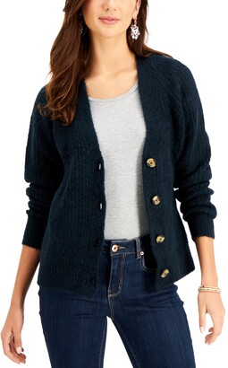 Style&Co. Style & Co Cropped Boyfriend Cardigan, Created for Macy's