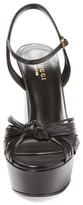 Thumbnail for your product : Gucci Knotted Leather Platform Sandal