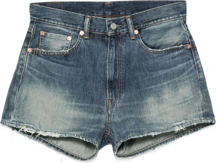 Haisley frayed denim shorts