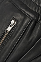 Thumbnail for your product : OAK Runner cropped leather track pants