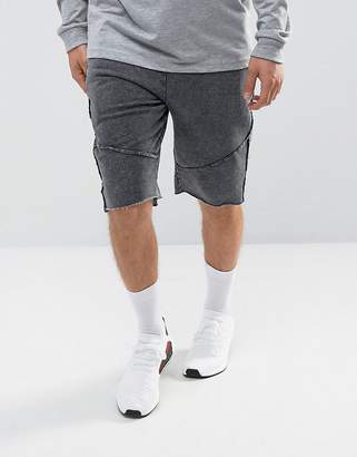New Look Jersey Shorts In Acid Grey