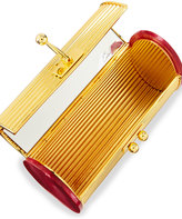 Thumbnail for your product : Edie Parker Dani Metal Backlit Evening Clutch Bag, Gold/Red