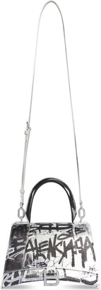 送料込 BALENCIAGA HOURGLASS SMALL HANDBAG GRAFFITI Balenciaga Hourglass Graffiti XS Black Shoulder Bag | eBay