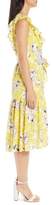 Thumbnail for your product : Eliza J Floral Ruffle Detail Crepe de Chine Fit & Flare Dress