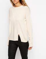 Thumbnail for your product : ASOS Design Jumper In Structured Knit With Seam Detail-Blue