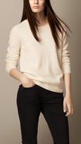 Thumbnail for your product : Burberry Check Elbow Patch Cashmere Sweater