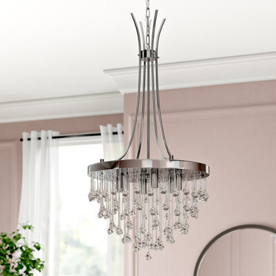 Willa Arlo Interiors Aidan 5-Light Unique / Statement Tiered Chandelier