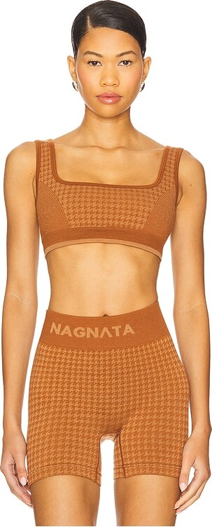 NAGNATA Houndstooth Wool Bralette