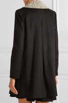 Thumbnail for your product : Alice + Olivia Alice Olivia - Iris Embellished Wool And Cashmere-blend Coat - Black