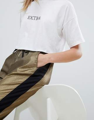 Soaked In Luxury Gold Retro Joggers Co ord