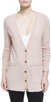 Thumbnail for your product : ATM Anthony Thomas Melillo Cashmere V-Neck Donegal Cardigan, Ginger
