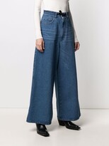 Thumbnail for your product : AMI Paris Belted Wide-Leg Jeans