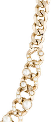 Givenchy Chain Link Pearl Necklace