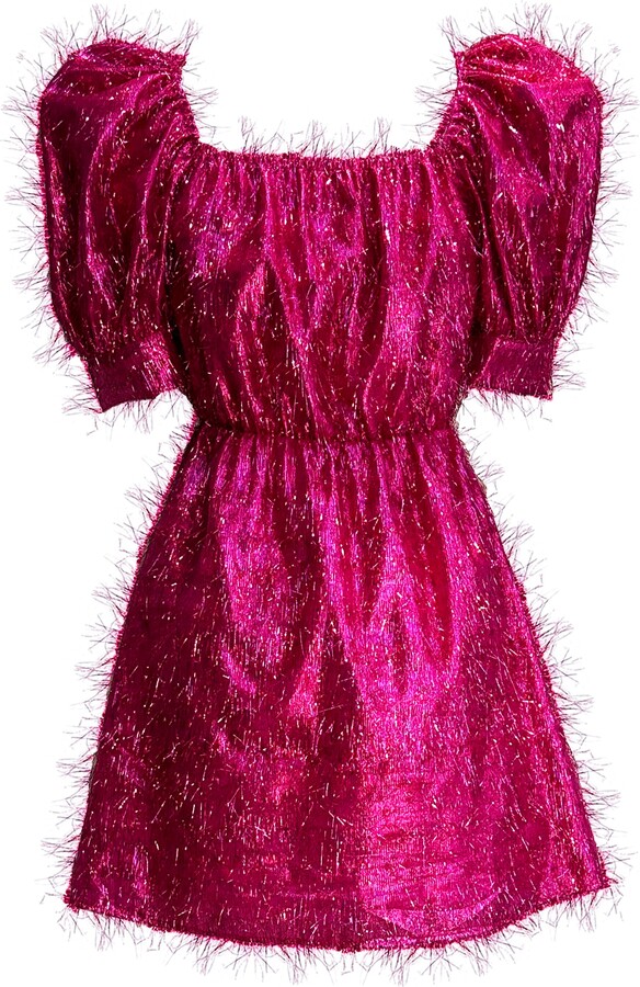 Blaise London The Parade Dress In Tinsel Limited Edition Cerise