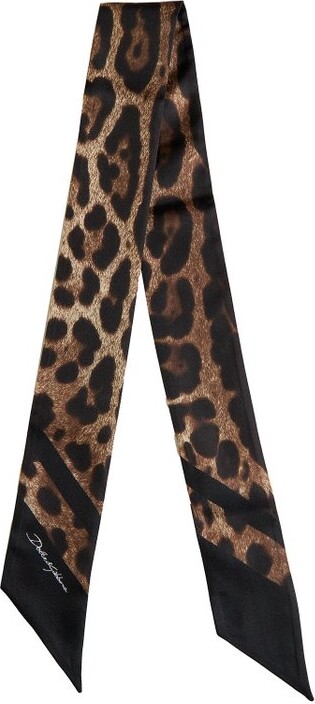 Dolce & Gabbana Leopard Printed Scarf