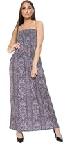 Thumbnail for your product : Purple Hanger New Womens Plain Long Strapless Elasticated Shearing Ladies Bandeau Shirred Boob Tube Summer Maxi Dress Teal Size 12 - 14