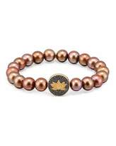 Thumbnail for your product : Sydney Evan Brown Potato Pearl Bracelet with Sapphire & Diamond Lotus Station