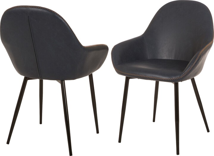 Glitzhome MidCentury Modern Leatherette Dining ChairsSet of 2 ShopStyle