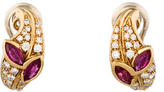 Thumbnail for your product : H.Stern 1.85ctw Ruby & Diamond Half-Hoop Earrings