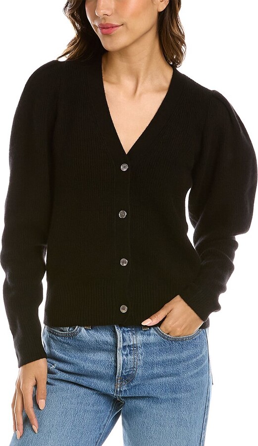 Design History Puff Sleeve Cashmere Cardigan ShopStyle