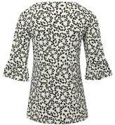 Thumbnail for your product : M&Co Geo flute sleeve top