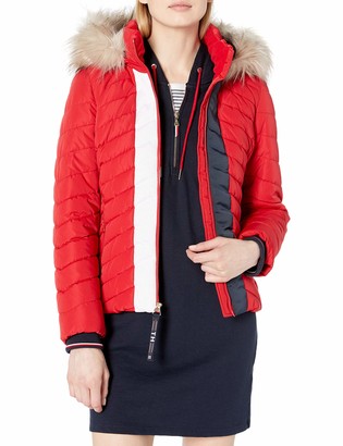 Tommy Hilfiger Women's Puffer Jacket with Faux Fur Hood - ShopStyle
