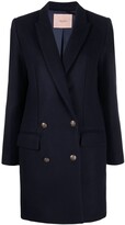 Thumbnail for your product : Twin-Set Notched-Lapel Double-Breasted Coat