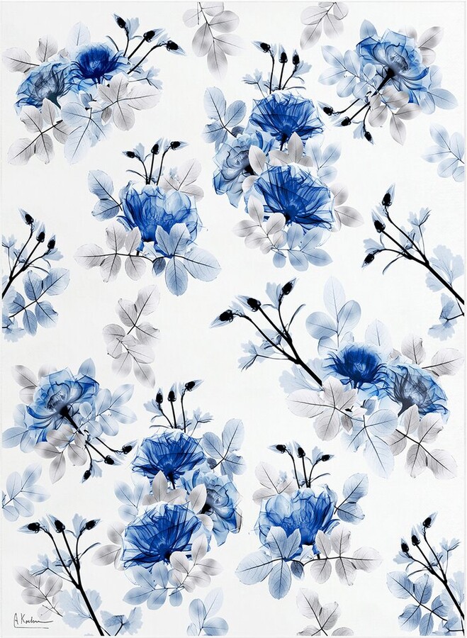 Empire Art Direct Pointless Friction Washable Flowers Art Area Rug