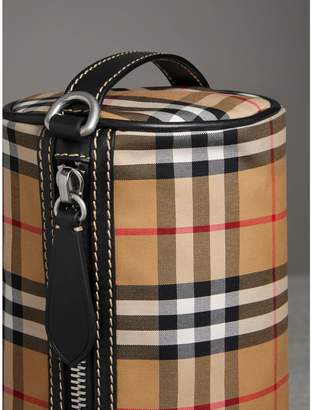 Burberry The Small Vintage Check and Leather Barrel Bag
