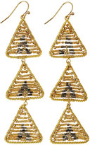 Thumbnail for your product : Nakamol Beaded Chevron Triple-Drop Earrings