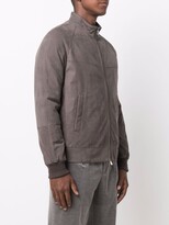 Thumbnail for your product : Brunello Cucinelli Suede Feather-Down Bomber Jacket