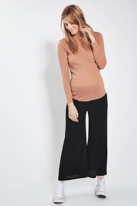 Topshop Maternity textured wide leg trousers
