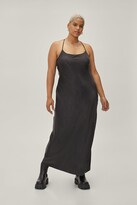 Thumbnail for your product : Nasty Gal Womens Plus Size Recycled Cowl Back Satin Midi Dress