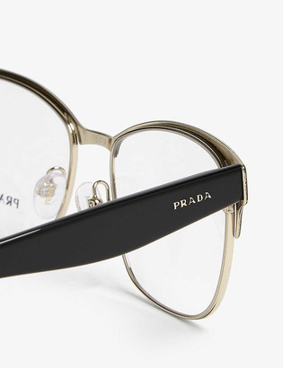 Prada Pr65rv metal and acetate glasses