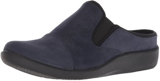 blue clarks clogs womens