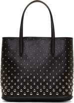 Thumbnail for your product : Alexander McQueen Black Studded Leather Padlock Small Shopper